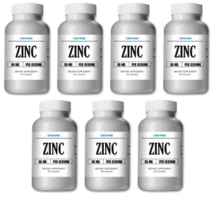 Zinc Gluconate Lot of 7 Bottles 85mg Serving. Only $6 Per Bottle Capsules CH