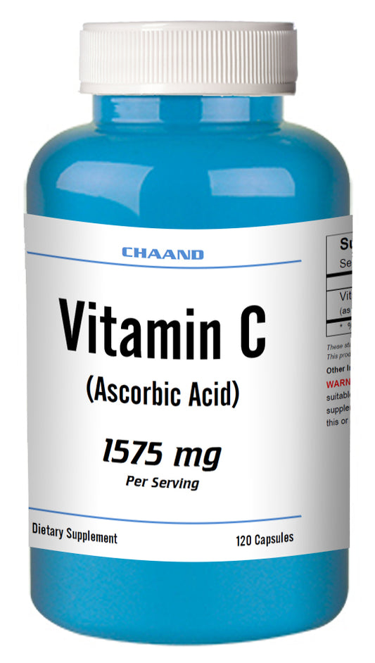 Vitamin-C Ascorbic Acid 1575mg Serving Immune Support HIGH POTENCY 120 Capsules USA SHIP