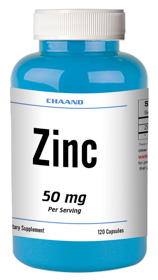 Zinc Citrate 50mg 120 Days Supply MAX BOOST IMMUNITY Capsules High Potency CHAND