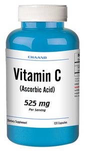 Vitamin-C Ascorbic Acid 525mg Serving Immune Support HIGH POTENCY 120 Capsules USA SHIP