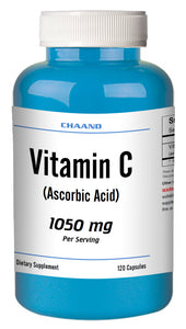 Vitamin-C Ascorbic Acid 1050mg Serving Immune Support HIGH POTENCY 120 Capsules USA SHIP