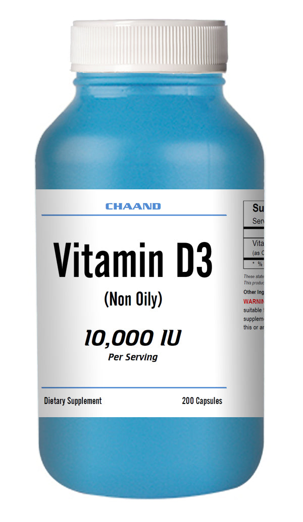 Vitamin D3 200 Capsules 10,000 iu High Potency CH
