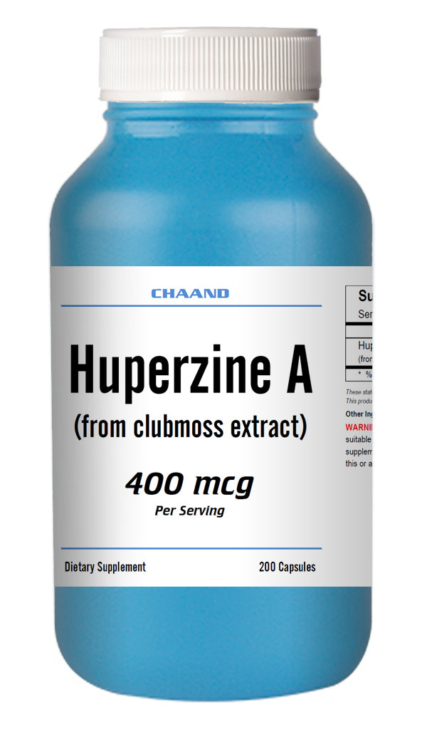 Huperzine A Capsules Enhances Memory 400mcg HIGH POTENCY 200 Capsules Big Bottle