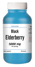 Load image into Gallery viewer, Black Elderberry Extract 5000mg Serving 200 Capsules High Potency CH