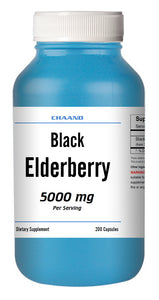 Black Elderberry Extract 5000mg Serving 200 Capsules High Potency CH