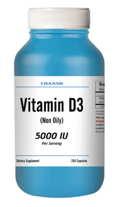 Vitamin D3 200 Capsules 5,000 iu High Potency CH