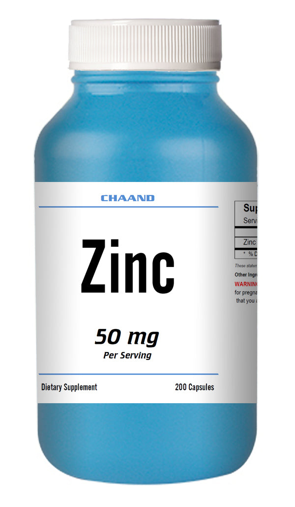 Zinc Citrate 50mg Serving HUGE Bottle 200 Capsules - USA SHIP IMMUNE HEALTH