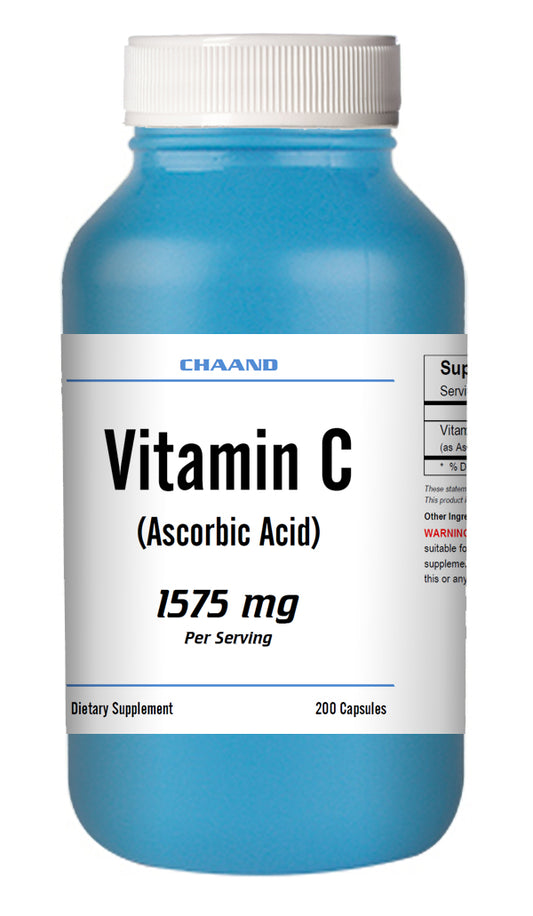 Vitamin-C Ascorbic Acid 1575mg Serving Immune Support HIGH POTENCY 200 Capsules USA SHIP