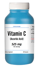 Load image into Gallery viewer, Vitamin-C Ascorbic Acid 525mg Serving Immune Support HIGH POTENCY 200 Capsules USA SHIP