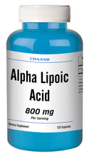 Load image into Gallery viewer, ALA Alpha Lipoic Acid 800mg Serving Extreme Strength Big Bottle 120 Capsules CH