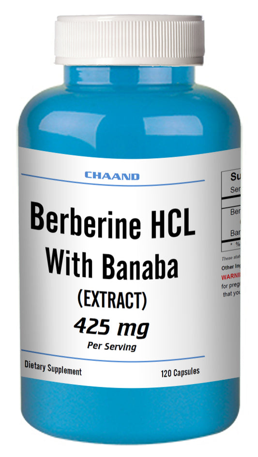 Berberine with Banaba Extract 425mg Big Bottle 120 Capsules CH