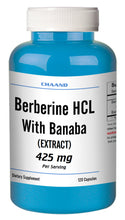Load image into Gallery viewer, Berberine with Banaba Extract 425mg Big Bottle 120 Capsules CH