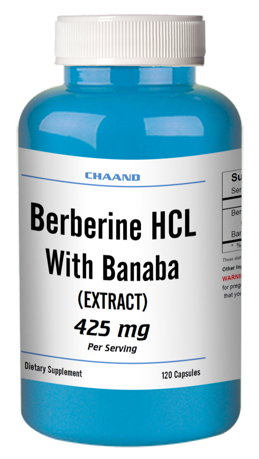 Berberine with Banaba Extract 425mg Big Bottle 120 Capsules CH