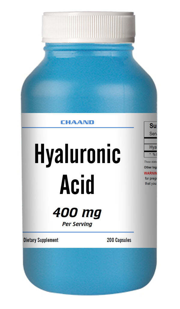 Hyaluronic Acid 400mg Serving High Potency Big Bottle 200 Capsules CH