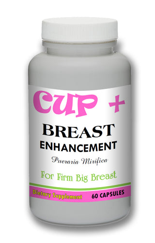 CUP+ Pueraria Mirifica Breast Enhancement Pills - 60 Pills Bottle 1000mg Per Serving