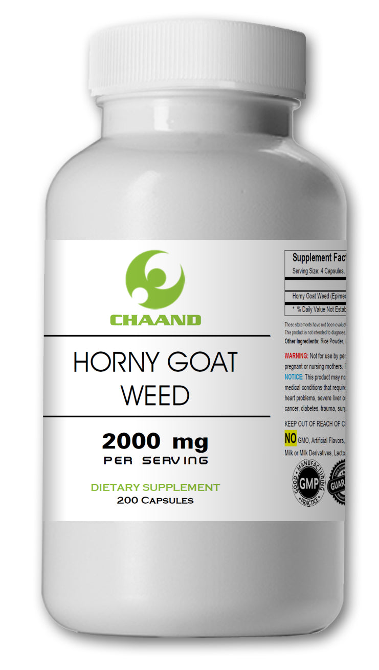 Horny Goat Weed 2,000 mg 2000mg UNISEX High Potency Epimedium Grandiflorum Big Bottle 200 Capsules CH