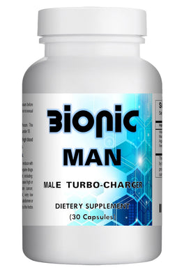 BIONIC MAN - SEX PILLS FOR MEN - INCREASE ENERGY AND STAMINA - NATURAL DIETARY SUPPLEMENT 30 Pills
