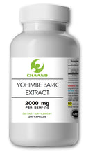 Load image into Gallery viewer, Yohimbe Bark Extract 2000mg High Potency 200 Capsules Big Bottle CH