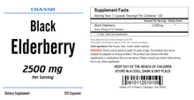 Load image into Gallery viewer, Black Elderberry Extract 2500mg Serving 120 Capsules High Potency CH
