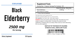 Black Elderberry Extract 2500mg Serving 120 Capsules High Potency CH