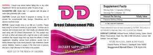 DD - Breast Enhancement Pills - 30 Pills Bottle 1000mg Per Serving (2 Bottles) 60 Pills
